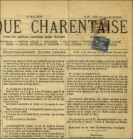 Oblitération Typo / N° 83 + 85 Sur Journal Entier LA CHRONIQUE CHARENTAISE (2ème échelon... - Kranten