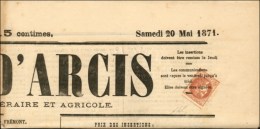 Oblitération Typo / N° 40 Sur Journal Complet. 1871. - TB / SUP. - R. - Kranten