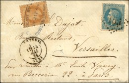 Lettre Affranchie D'Argenteuil Pour Monsieur Dujat, Bureau Restant à Versailles Pour Remettre à... - Oorlog 1870