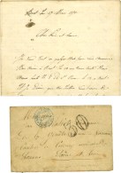 Cache Bleu 23e CORPS / 1ere DIVISION / POSTES, Taxe 30 DT Sur Lettre Avec Très Bon Texte Daté De... - 1859-1959 Brieven & Documenten