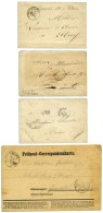 Lot De 4 Lettres Dont ARMEE DU RHIN BUREAU CENTRAL, Carte De Correspondance Datée De Metz Le 27 Août... - Oorlog 1870