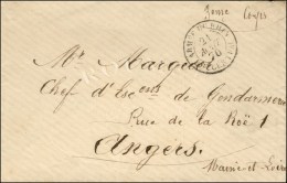 Càd ARMÉE DU RHIN / BAU CENTRAL 21 AOUT 70 Sur Lettre En Franchise Pour Angers, Càd... - Oorlog 1870
