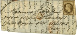 Etoile 35 / N° 30 Càd PARIS / MINISTERE DES FINANCES 13 NOV. 70 Sur Lettre Pour Londres. Càd... - Oorlog 1870