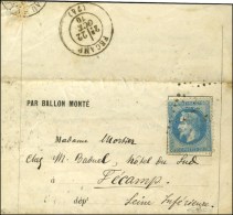 PC Du GC 1478 / N° 29 Sur Lettre Avec Texte Daté De Paris Le 16 Octobre 1870 Pour Fécamp. Au... - Oorlog 1870