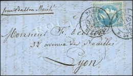 Càd PARIS / R. DE CLERY 15 OCT. 70 / N° 29 Sur Lettre Pour Lyon, Càd D'arrivée 21 OCT. 70.... - Oorlog 1870