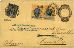 Lettre De Rio De Janeiro Affranchie à L'aide De 2 Timbres Poste à 20 Reis Pour Nice... - 1876-1878 Sage (Type I)