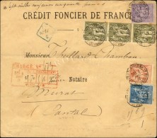 Càd (5) AFFRANCHISSEMENT (5) / PARIS / N° 72 Bande De 3 + N° 90 + N° 94 + N° 95 Sur Lettre... - 1876-1878 Sage (Type I)