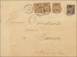 Càd MAZE / MAINE ET LOIRE / N° 80 (3) + N° 97 Sur Lettre Recommandée Au 6ème... - 1876-1878 Sage (Type I)