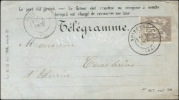 Càd T 17 NOIRETABLE (84) / N° 66 Sur Enveloppe Spéciale Avec Son Télégramme... - 1876-1878 Sage (Type I)