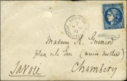 PC Du GC 532 / N° 46 Infime Def Càd BORDEAUX / ASSEMBLEE NATle 7 MARS 71 Sur Lettre Pour Chambery. - TB.... - 1870 Uitgave Van Bordeaux