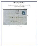GC 2567 / N° 45 Bleu Foncé Càd T 23 MOUSTIERS-Ste-MARIE (5). 1871. - TB / SUP. - R. - 1870 Uitgave Van Bordeaux