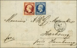 Losange DS3 / N° 14 (infime Pli) + 17 (marge Droite Courte) Càd (DS3) PARIS (DS3) 60 Sur Lettre Pour... - 1853-1860 Napoleon III