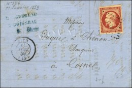 PC 1393 / N° 17 Carmin Nuance Vermillonée Càd T 15 GIEN (43). 1859. - TB / SUP. - R. - 1853-1860 Napoleon III