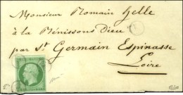 B. RUR. E / N° 12 (3 Frappes Règlementaires) Sur Bande D'imprimé Pour St Germain D'Espinasse... - 1853-1860 Napoleon III