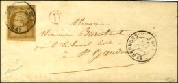 Càd T 15 ST GAUDENS (30) / N° 9 B. RUR. D Rouge Sur Lettre Locale Avec Texte Daté De Bagen Le 16... - 1852 Louis-Napoleon