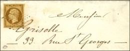 Etoile / N° 9 Bistre Brun (belles Marges) Sur Lettre Avec Texte De Paris Pour Paris. Au Verso, Càd... - 1852 Louis-Napoleon