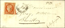 PC 462 / N° 5 (grandes Marges)  Càd T 15 BOURBONNE LES BAINS (50) Sur Lettre Pour Bouillon (Belgique).... - 1849-1850 Cérès