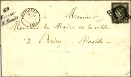 Grille / N° 3 Càd T 15 FRETIGNEY (69) Cursive 69 / Fresne / St Mames Sur Lettre Avec Texte Pour Briey.... - 1849-1850 Ceres