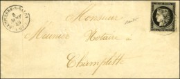 Càd T 15 DAMPIERRE-S-SALON (69) 8 JANV. 49 / N° 3 Noir Sur Blanc Sur Lettre Avec Texte Pour Champlitte.... - 1849-1850 Cérès