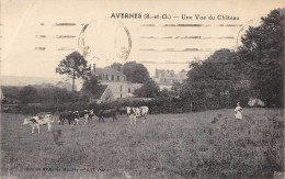 CPA 95  AVERNES UNE VUE DU CHATEAU - Avernes