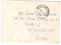 STORIA  POSTALE - ROMANIA - ANNO 1972 - BUCAREST - BUCARESTI - PER TOMA CARMEN - LOCO - - Postmark Collection