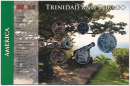 Trinidad és Tobago 2003-2005. 1c-50c (5xklf) Fémpénz Szettben, PapírtokbanT:1-,2... - Ohne Zuordnung