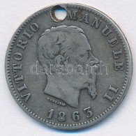 Olaszország 1863T BN 1L Ag 'II. Viktor Emánuel' T:3 Ly. Italy 1863T BN 1 Lira Ag 'Vittorio Emanuele... - Unclassified