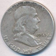 Amerikai Egyesült Államok 1963. 1/2$ Ag 'Franklin' T:2,2- Ph. 
USA 1963. 1/2 Dollar Ag 'Franklin'... - Ohne Zuordnung