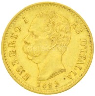 Olaszország 1882R 20L Au 'I. Umberto' (6,45g/0.900) T:2 Karc Italy 1882R 20 Lire Au 'Umberto I'... - Sin Clasificación