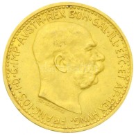 Ausztria 1912. 10K Au 'Ferenc József' Utánveret (3,36g/0.900) T:1-,2
 Austria 1912. 10 Corona Au... - Unclassified