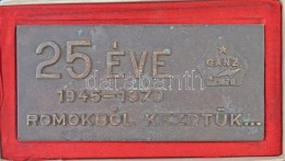 1970. '25 éve 1945-1970 Romokból Kezdtük...' Br Plakett, Eredeti Dísztokban (75x160mm)... - Zonder Classificatie