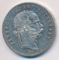 1869KB 1Ft Ag 'Ferenc József / Angyalos Címer' T:1-,2 Kis Ph., Kis Patina, Karc - Zonder Classificatie