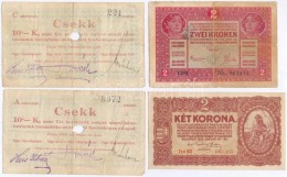 1917. 2K + 1920. 2K + 1919. Csekk 10K értékben (2x) Lyukasztással... - Ohne Zuordnung