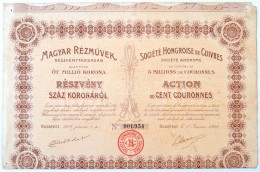 Budapest 1909. 'Magyar RézmÅ±vek Részvénytársaság' Részvénye... - Sin Clasificación