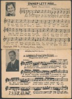 ** 8 Db RÉGI Kottás Képeslap / 8 Pre-1945 Motive Postcards; Sheet Music - Unclassified