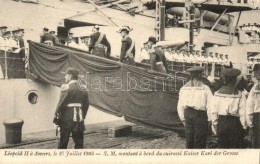 ** T1 Léopold II á Anvers Le 27 Juillet 1905 - S. M. Montant á Bord Du Cuirassé Kaiser... - Unclassified