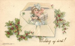 T1/T2 New Year; Italian Art Deco Postcard S: Bertiglia - Ohne Zuordnung