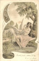 T2/T3 Lady With Swan, Art Nouveau Litho Art Postcards, Serie 903. Nr. 5.  (EK) - Zonder Classificatie