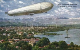 ** T2/T3 'Graf Zeppelins Lenkbares Luftschiff In Voller Fahrt' / Count Zeppelin's Airship (worn Edges) - Sin Clasificación