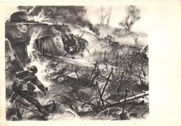 ** T2 'Soldats Allemands Tout Pres De S'emparer D'un Fortin' / German Soldiers Storming A Bunker, World War II,... - Non Classés