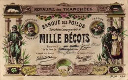 * T2/T3 Banque Des Poilus; Mille Bécots; Royaume Des Tranchées / WWI French Military, Bank Note (EK) - Sin Clasificación