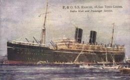 T2 SS Ranchi, India Mail And Passenger Service, Ocean Liner Of The Peninsular And Oriental Steam Navigation Company - Non Classificati