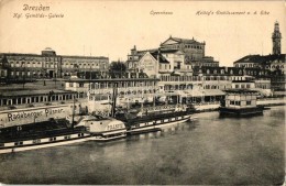 ** T2/T3 Dresden, 'Königliche Gemalde-Galerie, Opernhaus, Helbig's Etablissement An Der Elbe' / Gallery,... - Ohne Zuordnung