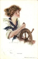 T2 The Pilot / Lady Captain, Reinthal & Newman Water Color Series No. 166. S: T. Earl Christy - Unclassified