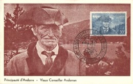 * T2 Andorra, Principauté D'Andorre - Vieux Conseiller Andorran / Old Advisor, Carte Maximum + 'XXV.... - Non Classés