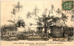 T2 Quang Ngai, Annam; Reconstruction Du Poste Des Douanes Detruit Par Les Pirates - Ohne Zuordnung