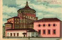 * T2 Milano, Milan; Chiesa Di S. M. Delle Grazie / Church, Litho, Artist Signed - Non Classés