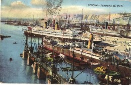 T2/T3 Genova, Panorama Del Porto / Port, Steamships (EK) - Unclassified