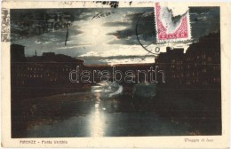 * T2 Firenze, Florence; Ponte Vecchio / Old Bridge At Night, TCV Card - Unclassified