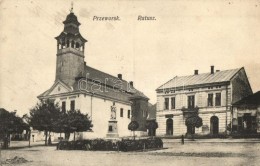 T2/T3 Przeworsk, Ratusz / Town Hall, Church, Monument + 'K.u.K. Rayonskommando No.10.' Stamp On The Backside (EK) - Ohne Zuordnung